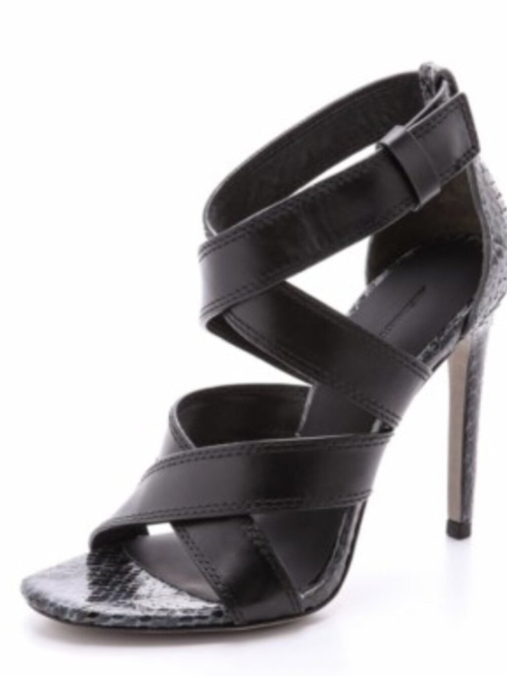 Alexander Wang Ankle Strap Crocodile Heels